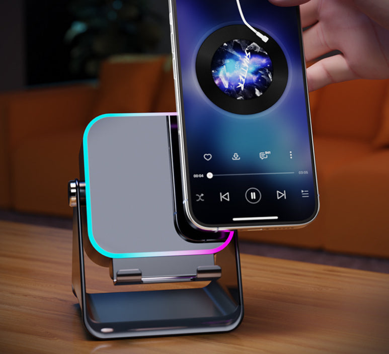 Phone Stand That Doubles as a Speaker and a Desk Light
