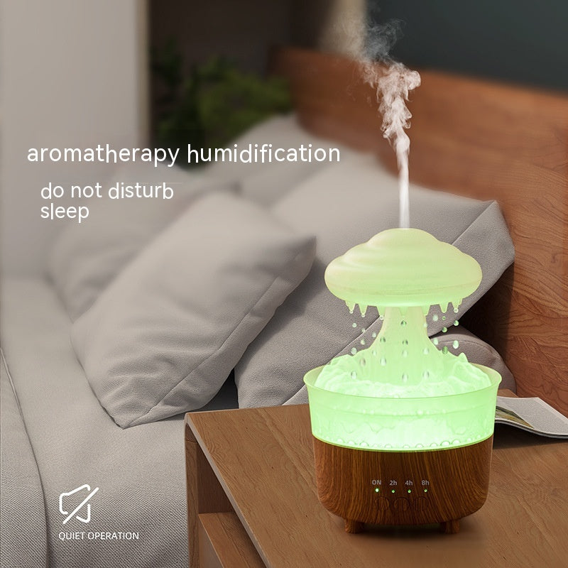 Rain Cloud Humidifier with Falling Raindrops, Mood Lights and Remote
