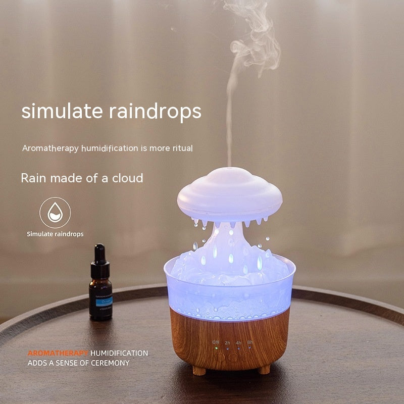 Rain Cloud Humidifier with Falling Raindrops, Mood Lights and Remote