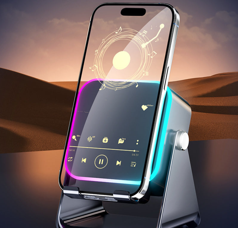 Phone Stand That Doubles as a Speaker and a Desk Light