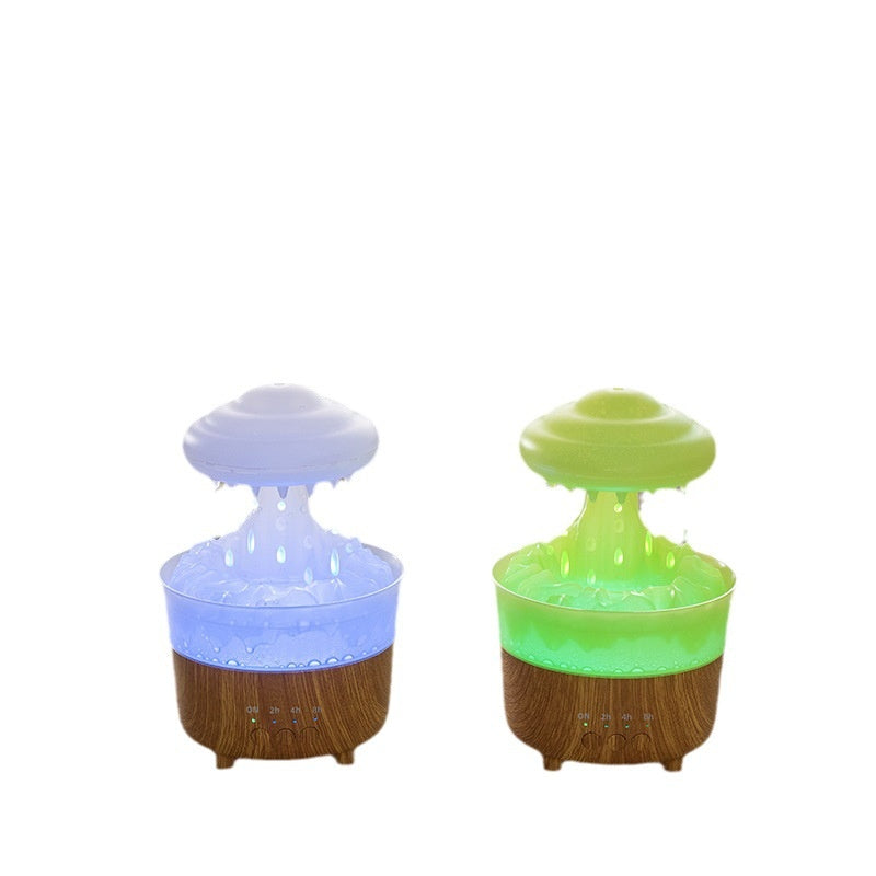 Rain Cloud Humidifier with Falling Raindrops, Mood Lights and Remote